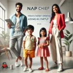 DALL·E 2025 03 25 14.50.34 A photorealistic promotional image of a modern Indian kidswear startup. Two smiling children aged 5 to 10 are wearing bright trendy comfortable outf