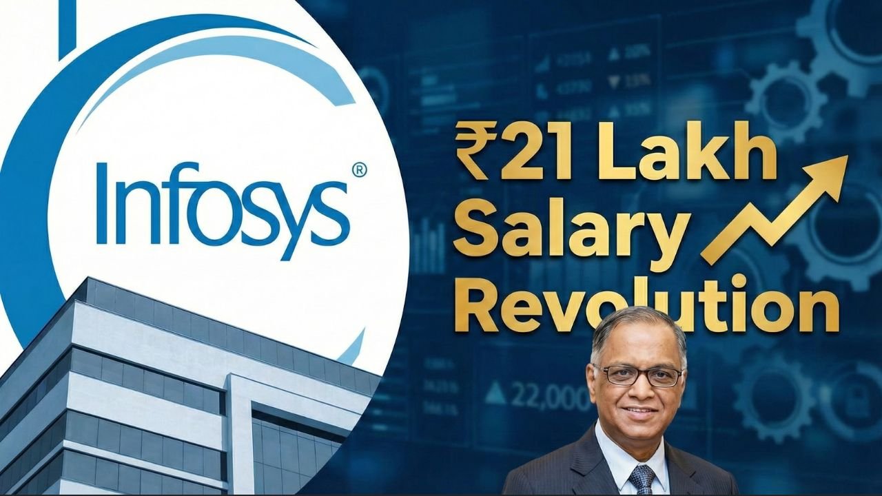 Infosys ₹21 lakh salary package announcement for freshers with specialized technology skills in AI and machine learning roles