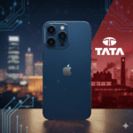 iPhone 18 Pro Made in India at Tata Electronics manufacturing facility in Bangalore Karnataka showing assembly line workers and premium smartphone production for Apple