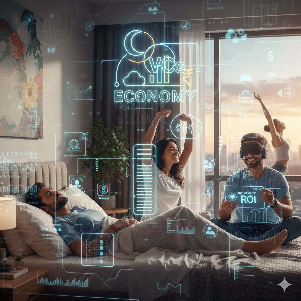 sleep economy India smart mattress AI technology The Sleep Company funding bio-hacking wellness trend sleep deprivation solution