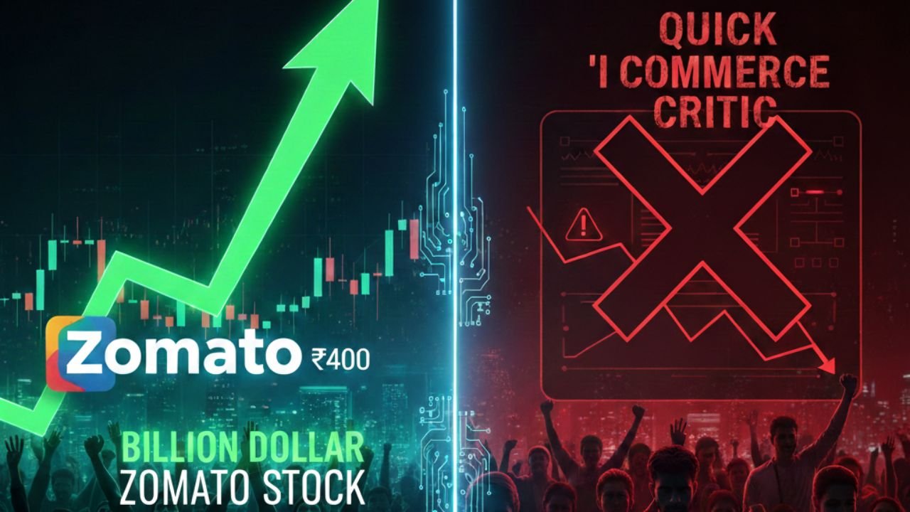 Zomato stock ₹400 chart Blinkit profitability Q3 FY26 results Eternal Limited quick commerce milestone investor vindication retail regret