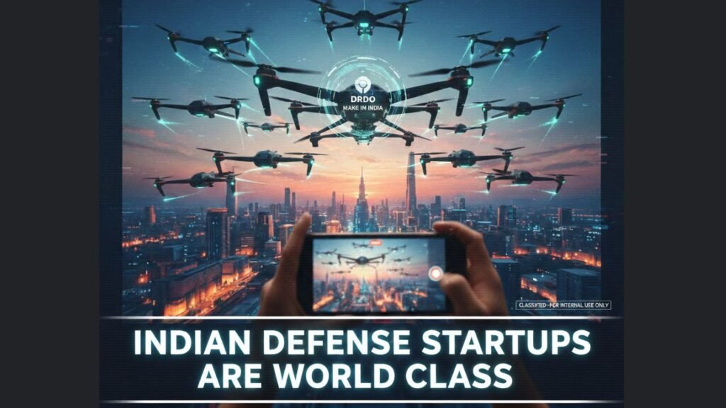 Indian defense drone swarm NewSpace Research autonomous navigation forest terrain Level 5 swarm autonomy leaked video military technology startup