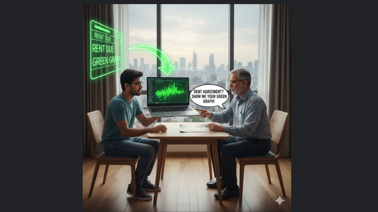 Bangalore landlord GitHub graph rent agreement viral tweet Peak Bangalore tech culture developer housing crisis Koramangala apartment search