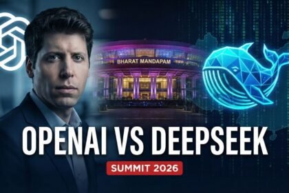 OpenAI vs DeepSeek AI rivalry at India AI Impact Summit 2026 in New Delhi