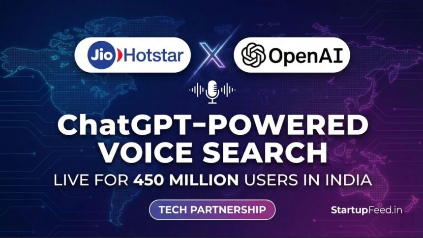 JioHotstar OpenAI ChatGPT voice search 450 million India OTT streaming 2026