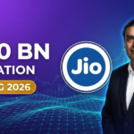 Mukesh Ambani featured next to Reliance Jio logo and $170 Billion valuation text. Featured image for StartupFeed analysis on the math behind India's biggest IPO scheduled for 2026.