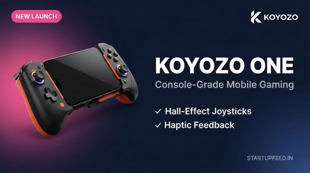 Koyozo One Indian smartphone gaming controller with hall-effect joysticks unveiled at India AI Impact Summit 2026
