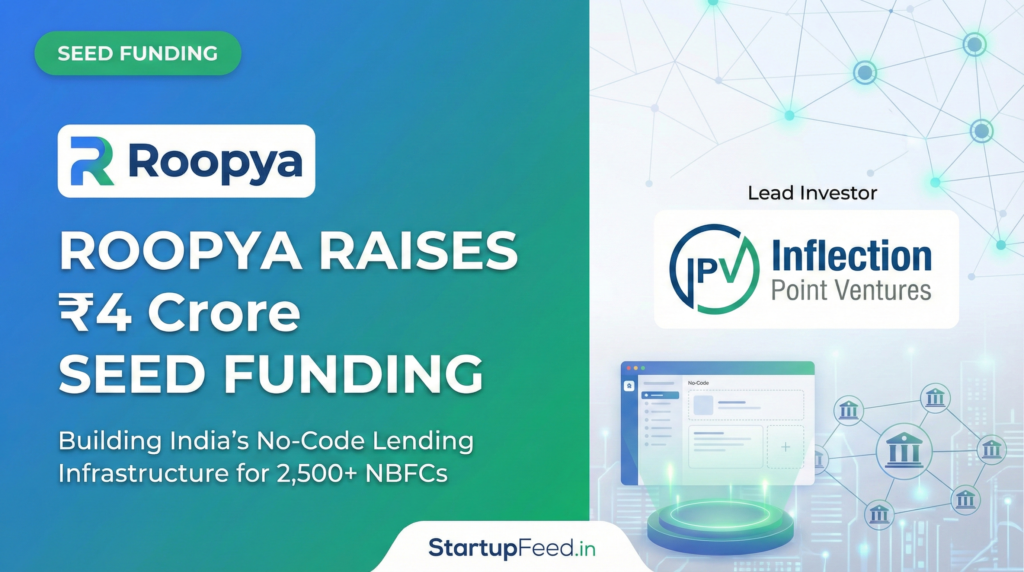 Seed Funding Is Back: How Kolkata–Gurugram SaaS Startup Roopya Raised ₹4 Crore from Inflection Point Ventures to Build India’s No-Code Lending Infrastructure for 2,500+ NBFCs