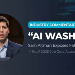 OpenAI CEO Sam Altman providing industry commentary on 'AI washing,' exposing how corporations are using artificial intelligence as a fake excuse for structural layoffs in 2026.