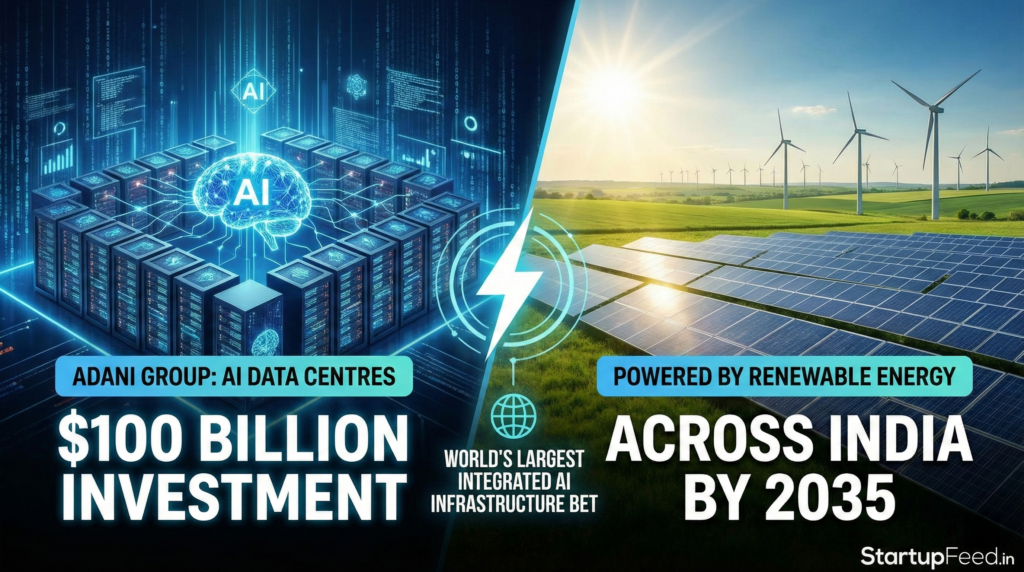 Adani Group Gautam Adani $100 billion AI data centres renewable energy India 2035 Google Microsoft hyperscale