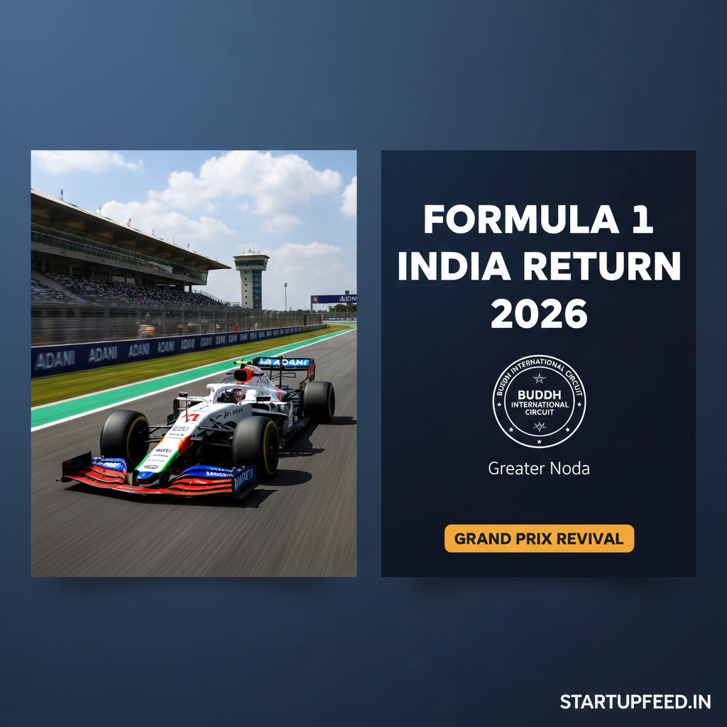 Adani Group Karan Adani Formula 1 India return Buddh International Circuit Greater Noida Jaiprakash Associates Indian Grand Prix 2026