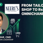 Avnish Kumar, CMD of Neeru's, alongside the company logo and a visual representation of their Rs 500 Cr omnichannel growth strategy for 2026.