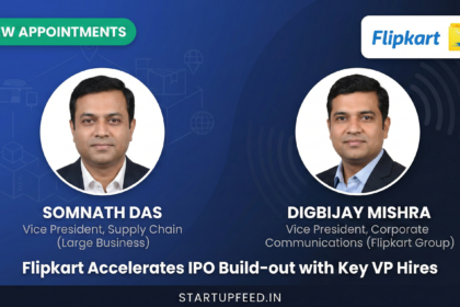 Flipkart appoints Somnath Das as VP Supply Chain and Digbijay Mishra as VP Corporate Communications for 2026 IPO readiness. Featured image showing senior leadership hires at Flipkart.