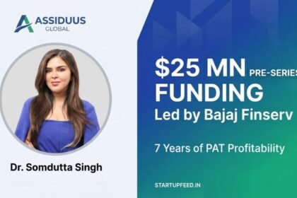 Dr. Somdutta Singh, Founder of Assiduus Global, following a $25 million pre-Series B funding round led by Bajaj Finserv for AI-led cross-border ecommerce infrastructure in 2026.