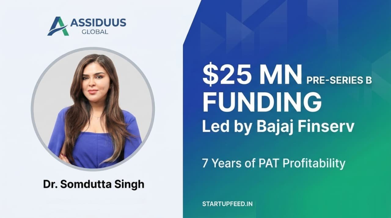 Dr. Somdutta Singh, Founder of Assiduus Global, following a $25 million pre-Series B funding round led by Bajaj Finserv for AI-led cross-border ecommerce infrastructure in 2026.