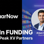 BazaarNow quick commerce startup in Bengaluru founded by ex-Zepto executives. Featured image shows founder Arjun Harish and the $9 million funding announcement led by Peak XV Partners on a StartupFeed branded background.