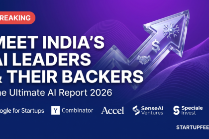 India AI investors 2026 VC list: Featured image showing Google for Startups, Accel, Y Combinator, and SenseAI Ventures logos for the Bharat AI Report.