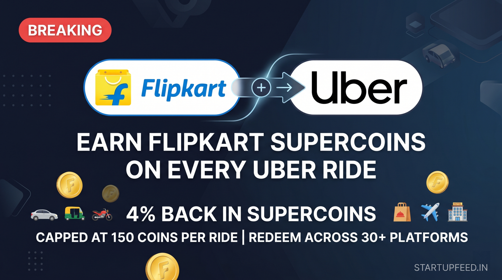 Flipkart Uber SuperCoins x partnership
