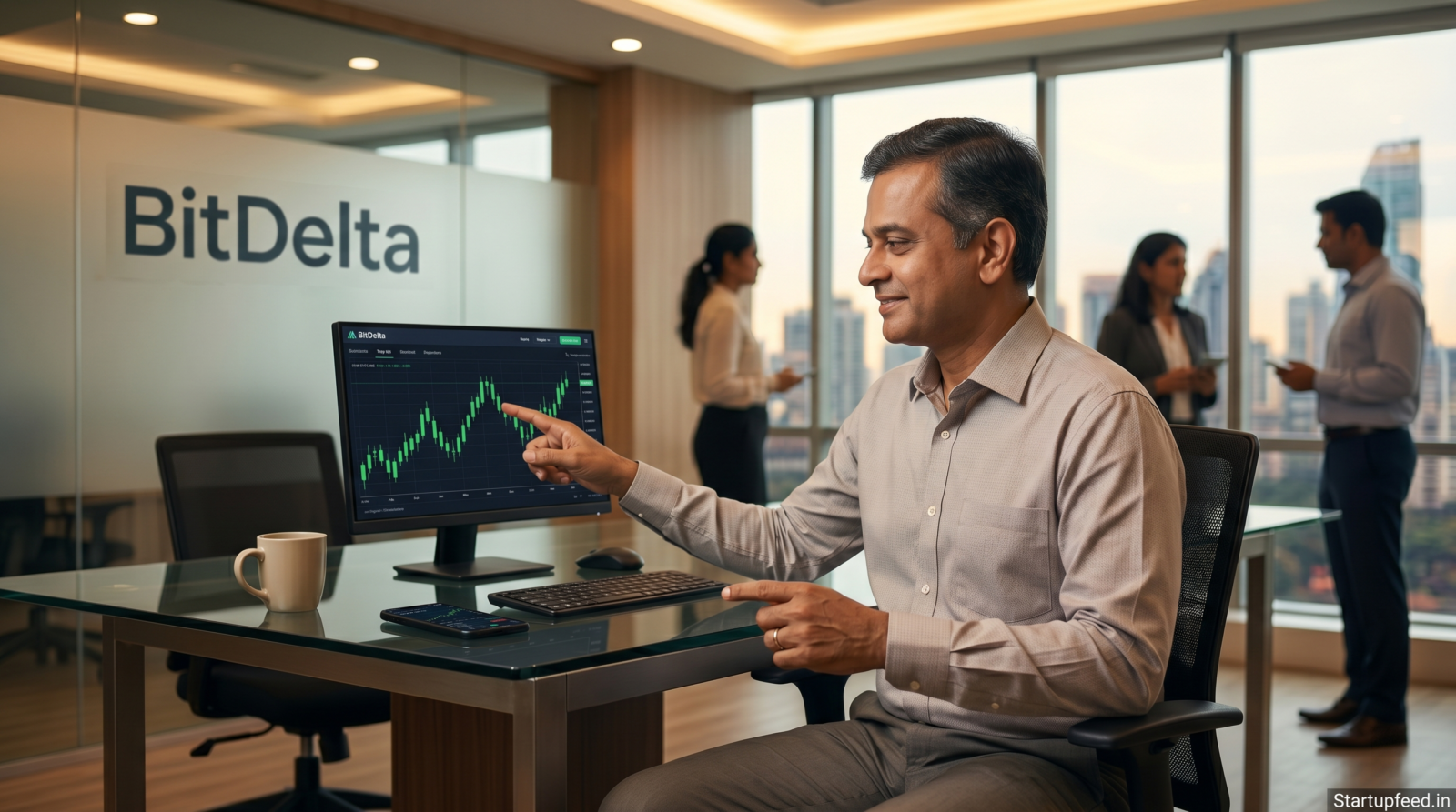 India CEO Vikaas M. Sachdeva at the official crypto platform launch event in Hyderabad on April 22 2026.