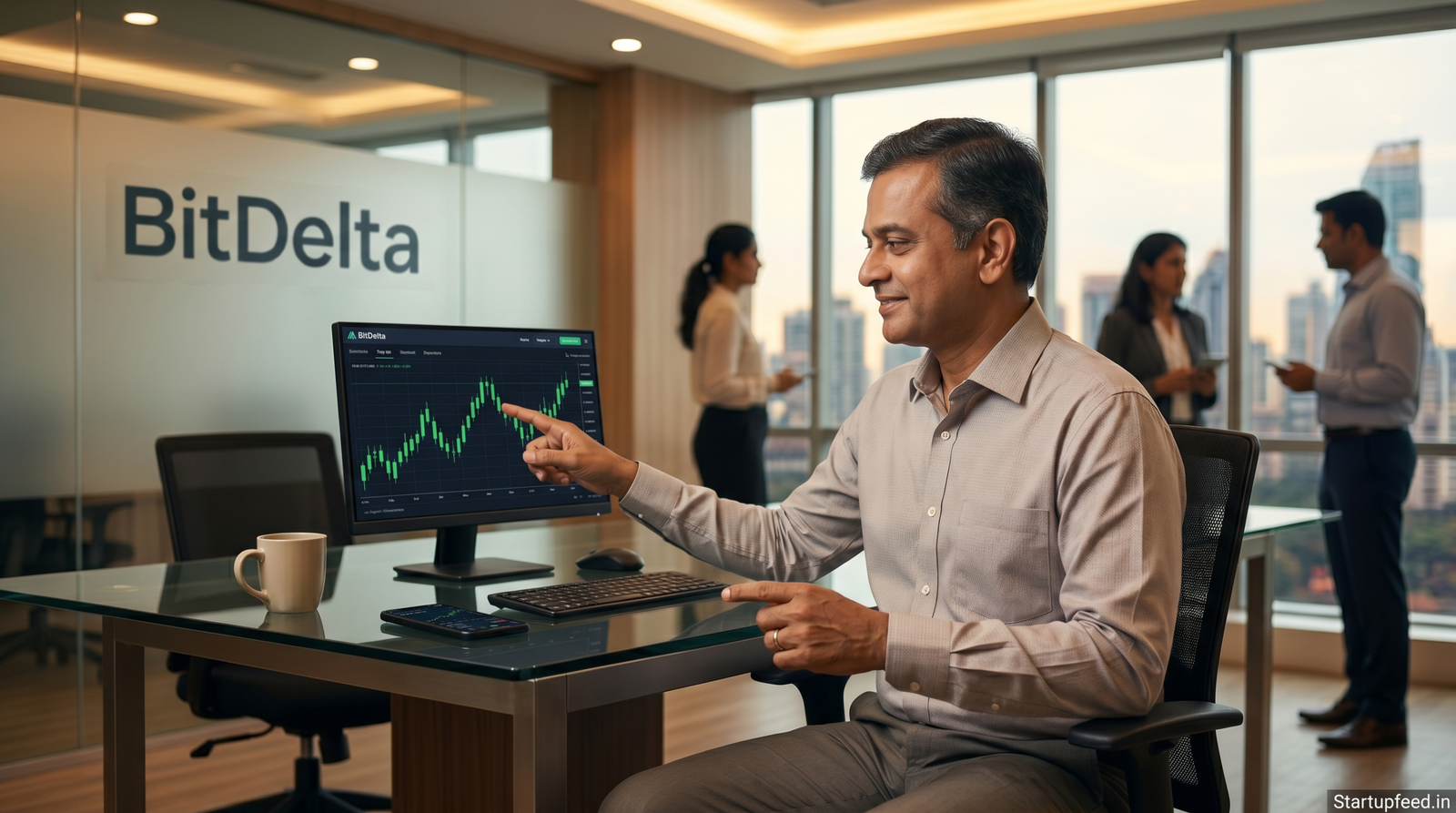 India CEO Vikaas M. Sachdeva at the official crypto platform launch event in Hyderabad on April 22 2026.