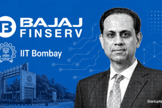 Sanjiv Bajaj at the Bajaj Finserv launches Finserv Intelligence event with IIT Bombay partnership and Rs 2,000 Cr AI startup fund announcement.