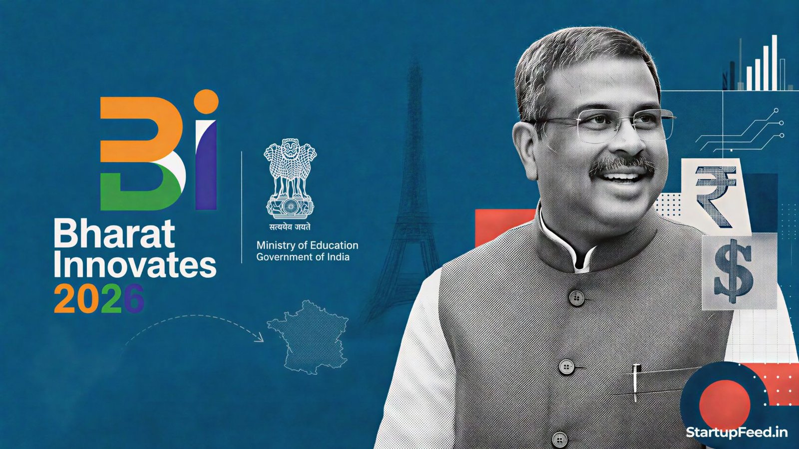 Bharat Innovates 2026 showcases 120 Indian deeptech startups at Nice France venue as PM Modi attends G7 summit alongside the event.