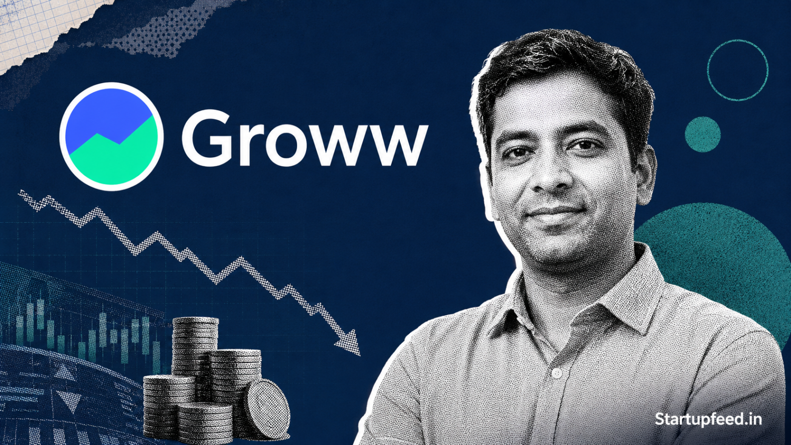 Groww shares slide 7% intraday as Peak XV and early investors plan a Rs 4,750 Cr block deal on post-IPO lock-in expiry day.