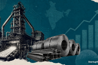India steel production FY26 milestone of 168.4 MT crude steel output with finished steel exports surging 35.9% as PLI scheme draws Rs 44,106 Crore in commitments.