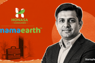 Yatish Bhargava steps down as Honasa Consumer CBO, with Mamaearth logo against a burnt orange editorial background