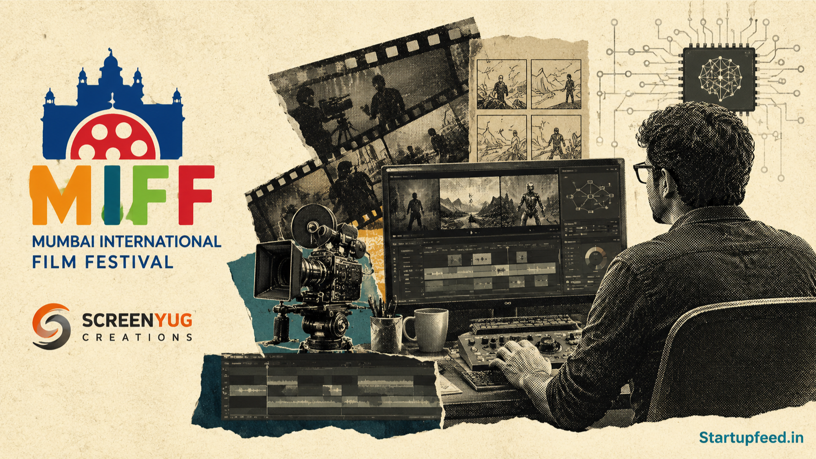 AI filmmaking workshop with Anand Pandey discussing compact cinema tools at the 19th Mumbai International Film Festival