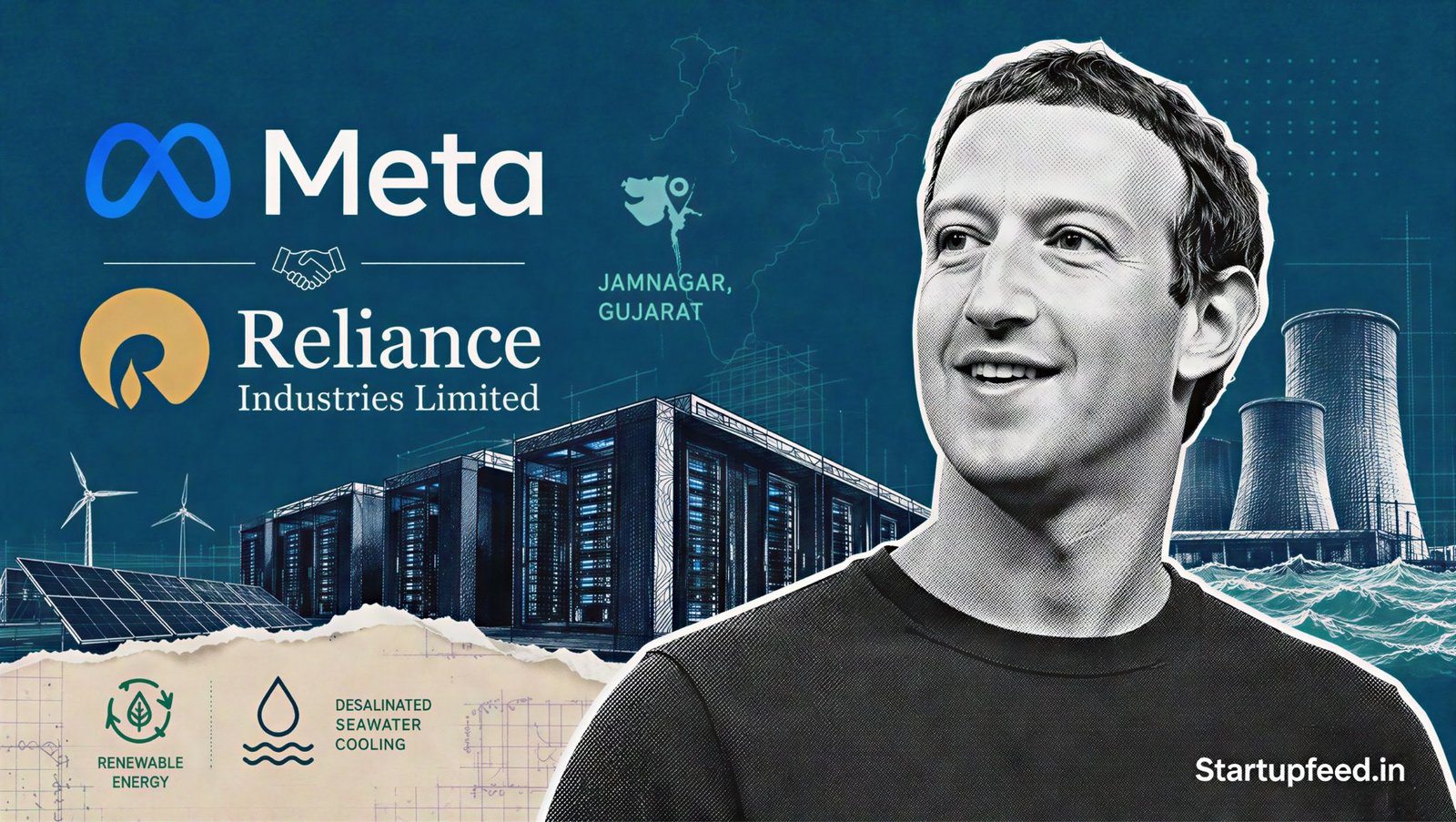 Meta and Reliance AI data centre partnership in Jamnagar Gujarat