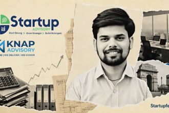 Neeraj Rohilla founder story with Startup Advisory logo and Saket CA firm collage
