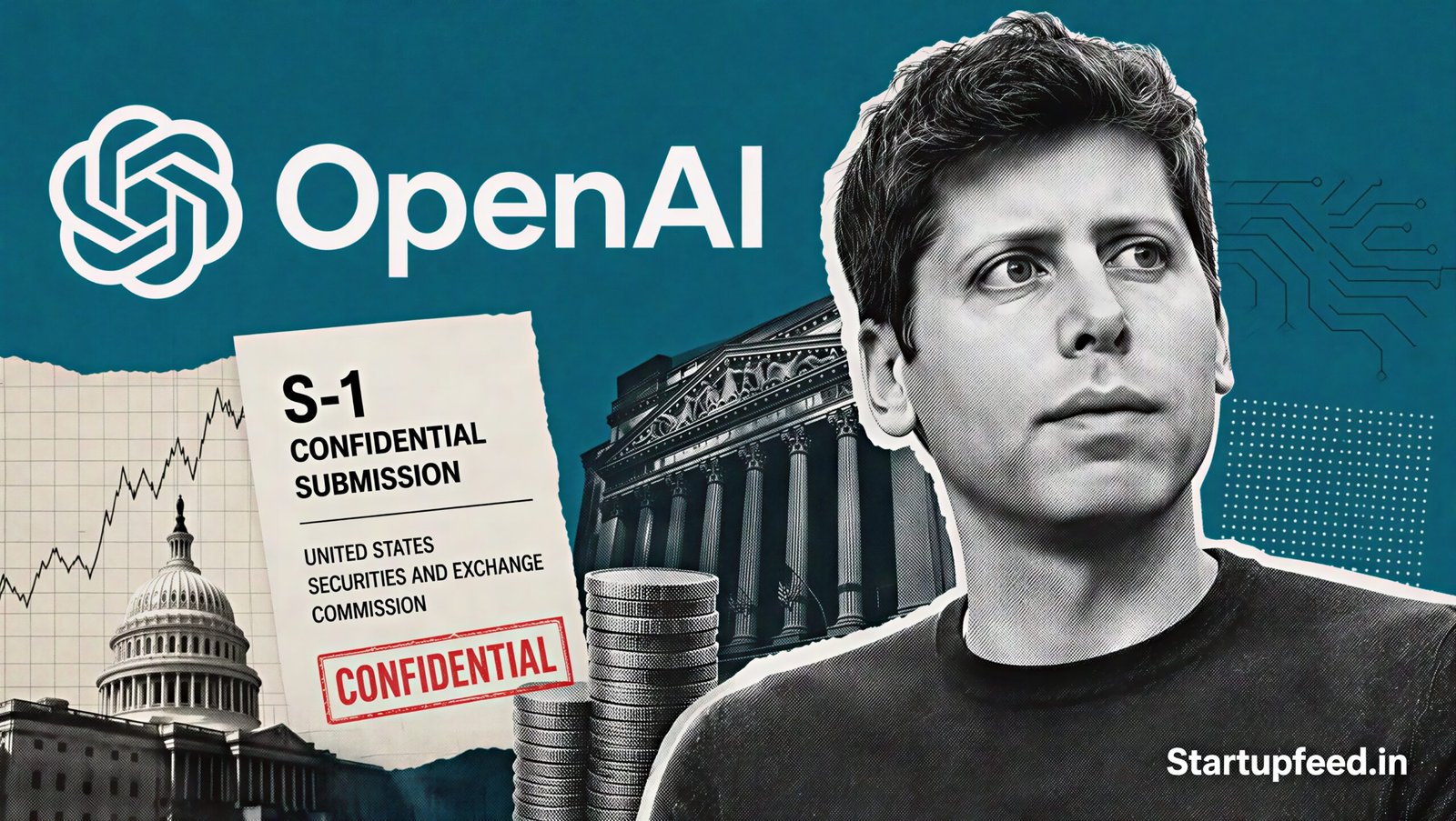 OpenAI IPO filing confidential S-1 featured image with AI public listing theme