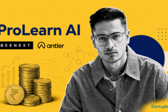 ProLearn AI raises Rs 30 Cr pre-seed as founder Ravneet Singh poses with BEENEXT and Antler logos announcing the AI edtech round.