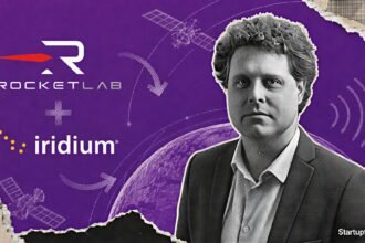 Rocket Lab buys Iridium in an $8 Bn satellite-network deal, shown with Peter Beck and both companies’ official logos