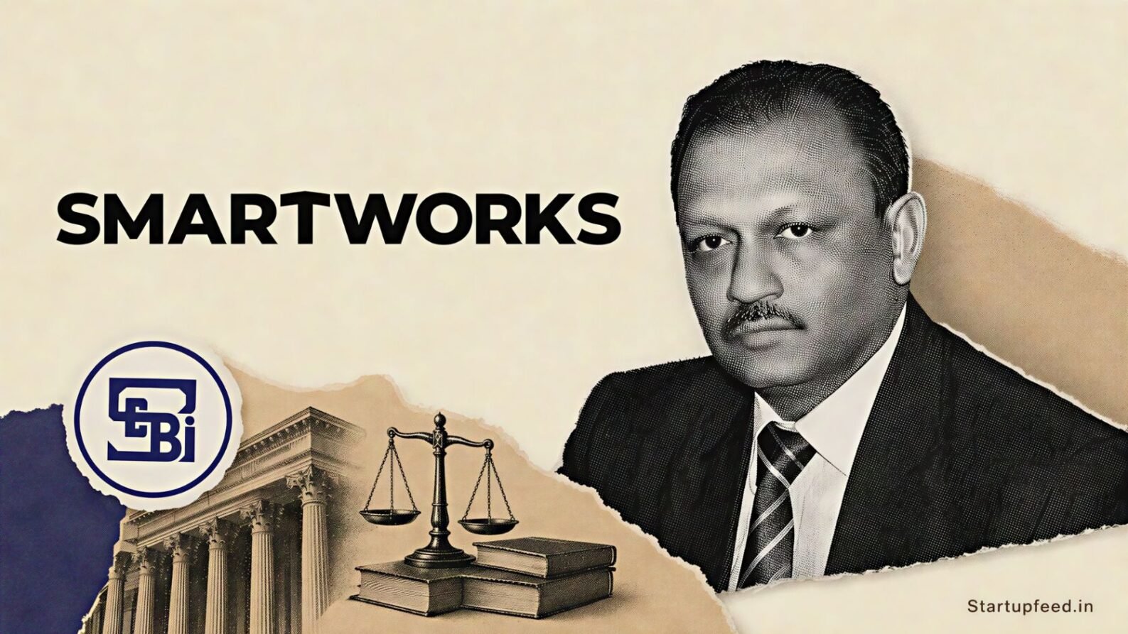Smartworks board governance scene with Rajeev Agarwal appointment, SEBI emblem, and Smartworks logo