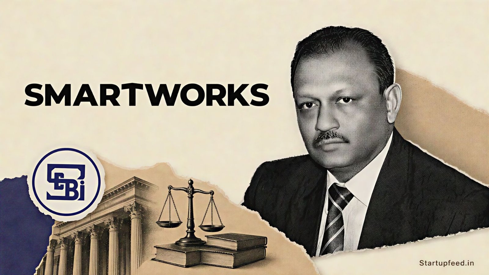 Smartworks board governance scene with Rajeev Agarwal appointment, SEBI emblem, and Smartworks logo