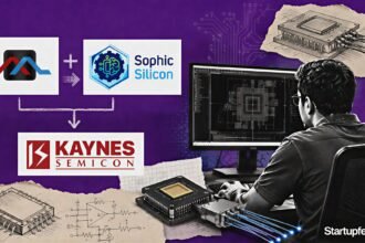 Mixx buys Sophic Silicon in an editorial chip-design and optical-packaging collage featuring Mixx, Sophic and Kaynes Semicon logos