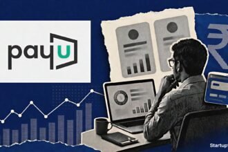 PayU India FY26 profit collage with PayU logo, fintech dashboard shapes and Prosus-backed payments turnaround