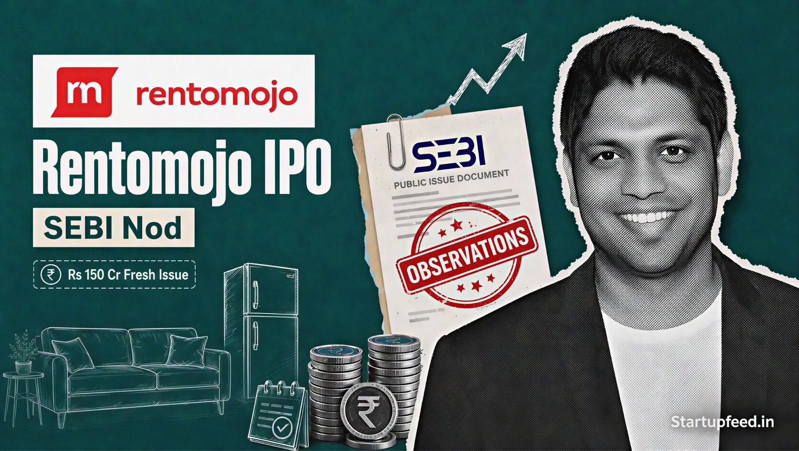 Rentomojo IPO receives SEBI approval as the Bengaluru furniture rental startup prepares a public issue with a Rs 150 Cr fresh issue and offer for sale