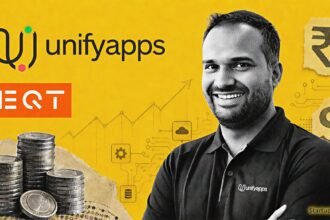 Pavitar Singh beside UnifyApps and EQT logos, visualising UnifyApps in talks over a potential $120 Mn enterprise AI funding round