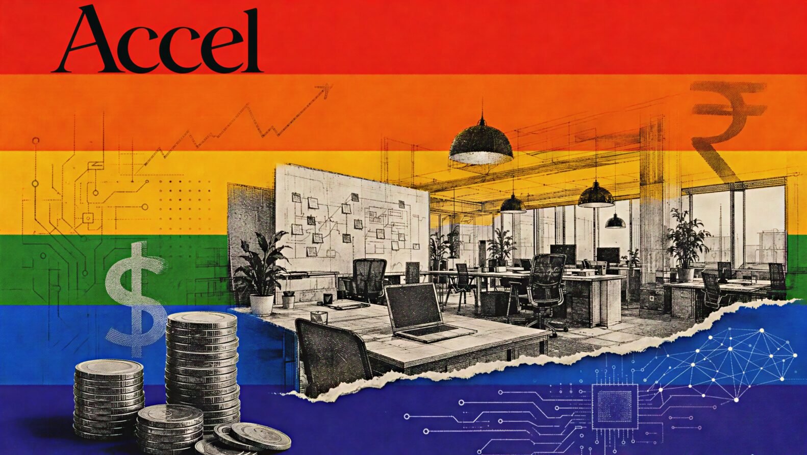 Accel ninth India fund with $550 Mn corpus, AI startup symbols and Accel logo