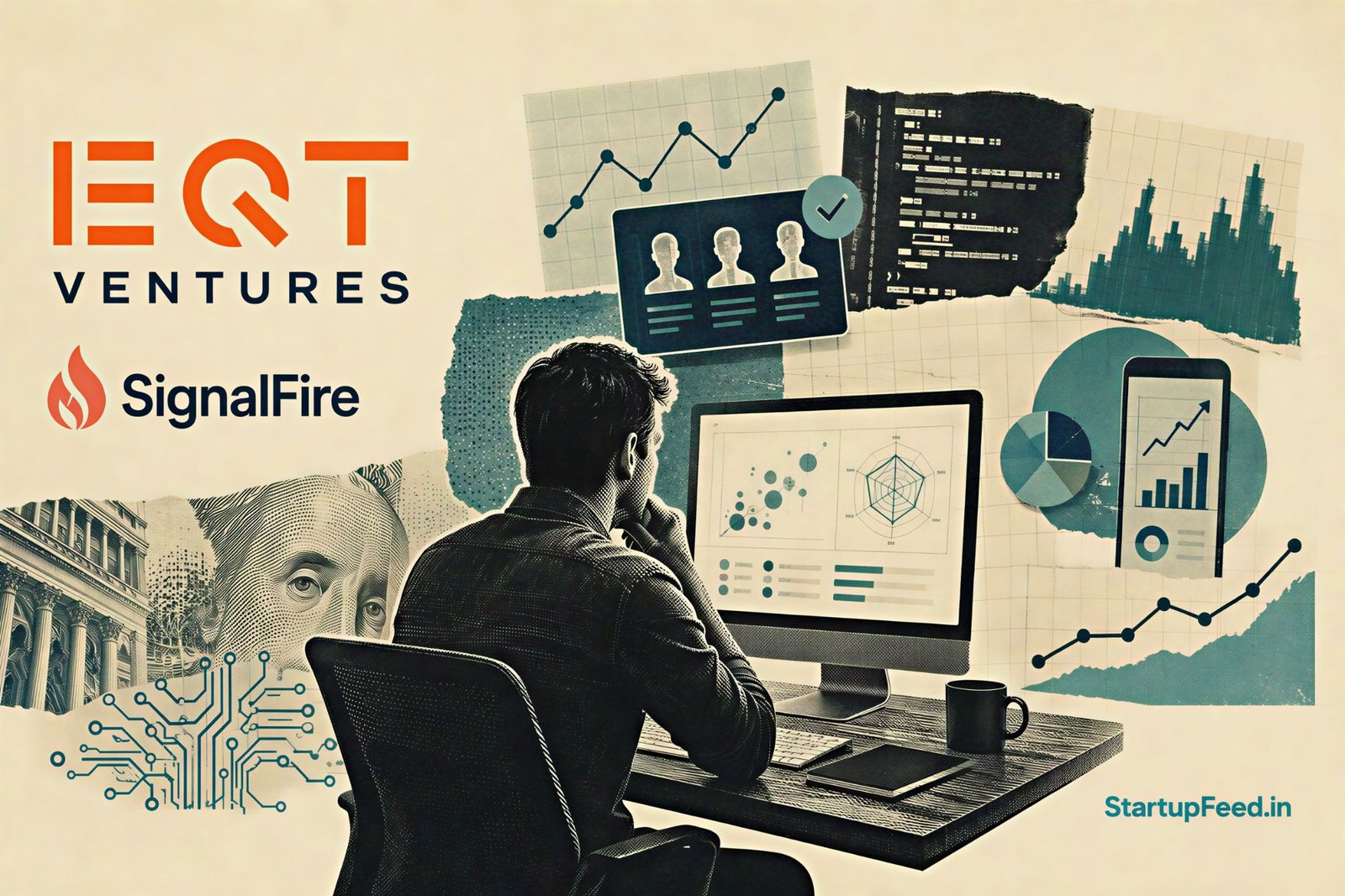 How AI Helps Investors Predict Startup Success in 2026 39 AI startup prediction with investor scoring signals, startup data and EQT Ventures and SignalFire logos