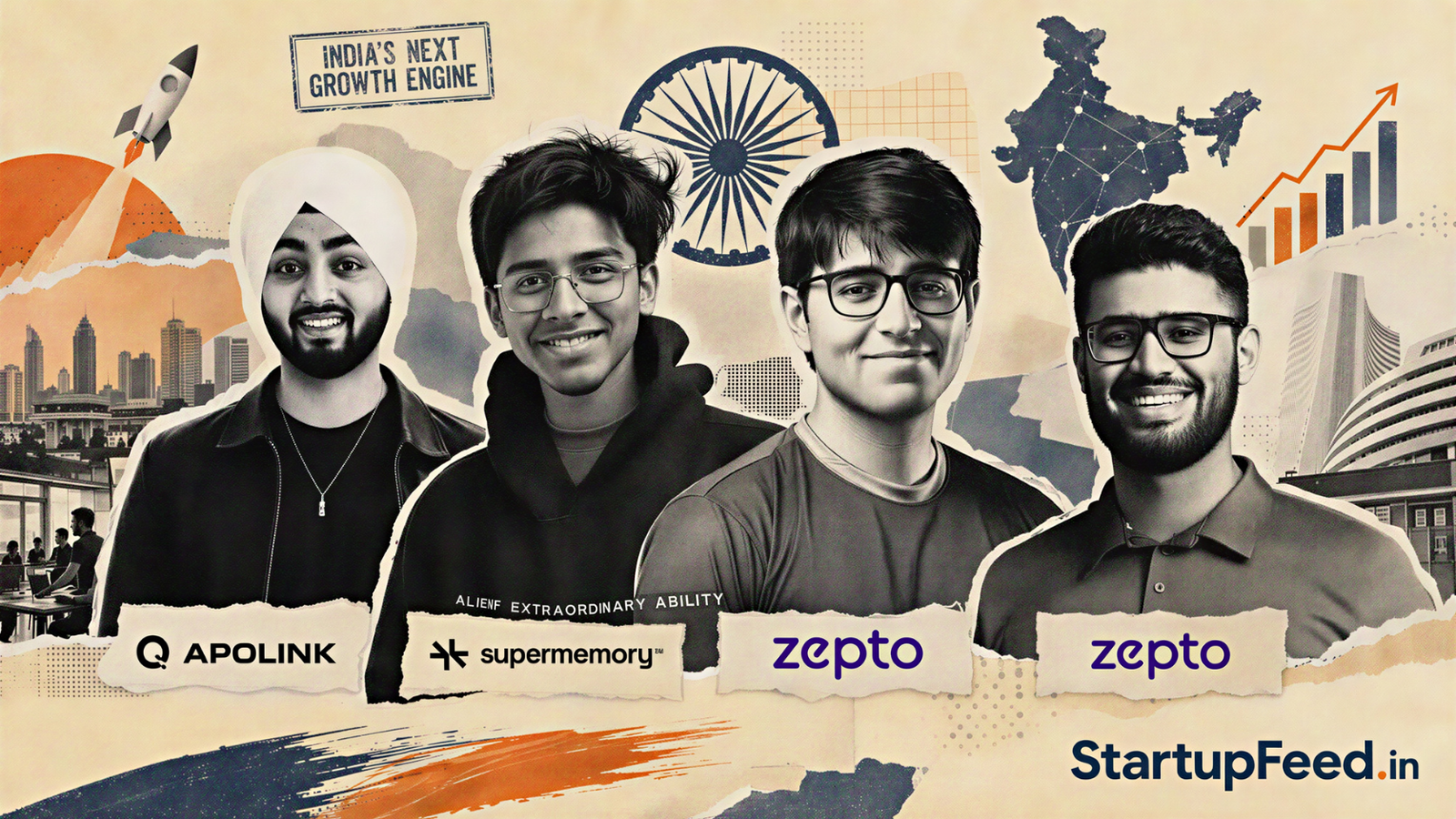 What Freedom Looks Like for India's Gen Z Founders 40 Gen Z founders India feature showing four young founders from the Hurun U30 2026 list