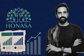 Honasa Q1 FY27 results with Varun Alagh, Honasa logo and rising financial chart