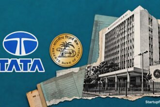 Tata Sons Upper Layer NBFC status illustrated with RBI regulatory imagery and Tata Group branding for the FY27 classification