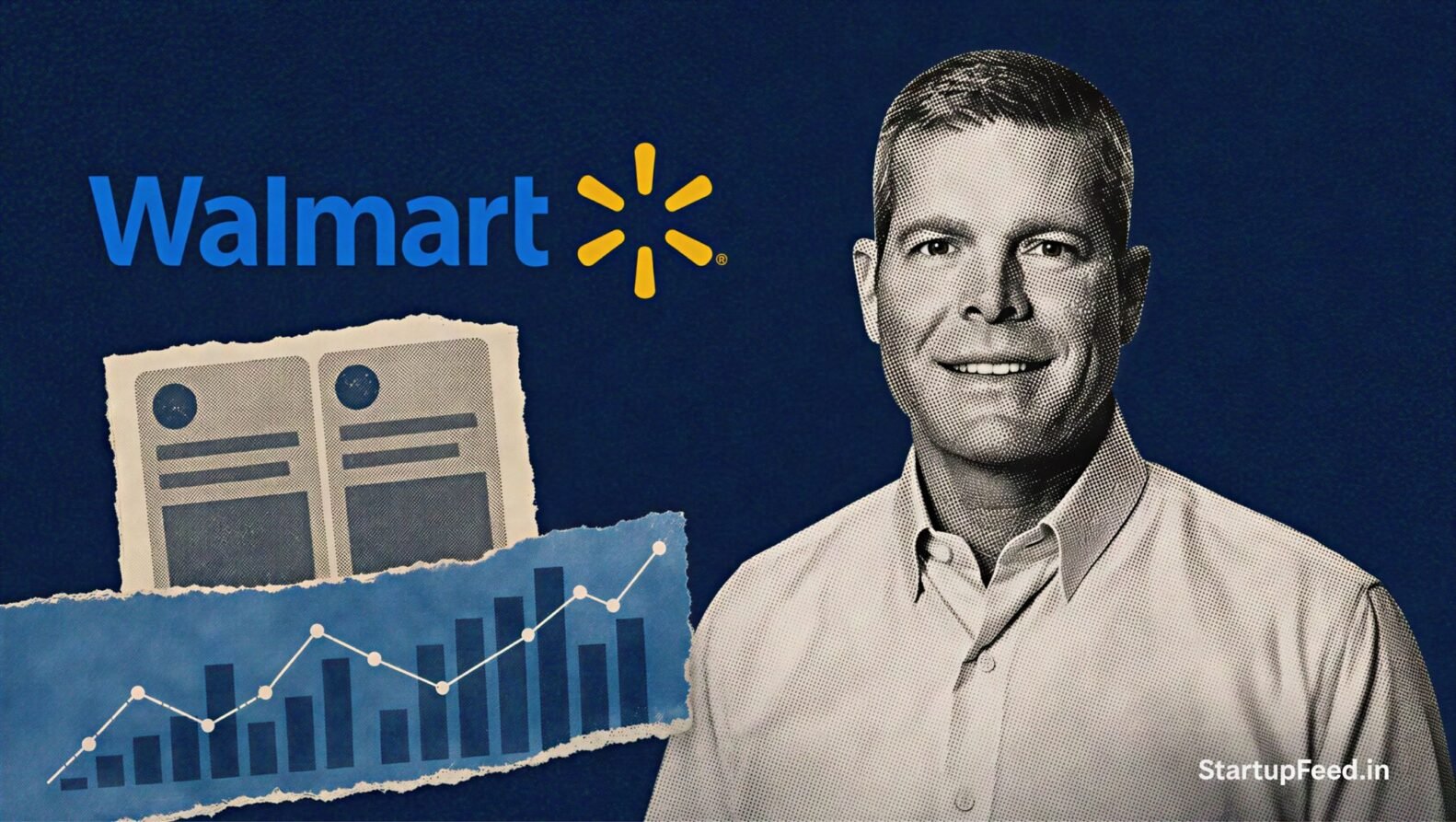Flipkart Big Billion Days Walmart impact shown with CFO John David Rainey and earnings graphics