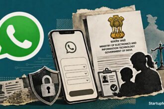 WhatsApp age check India trial shown through the official app logo, privacy shield and DPDP parental-consent document collage