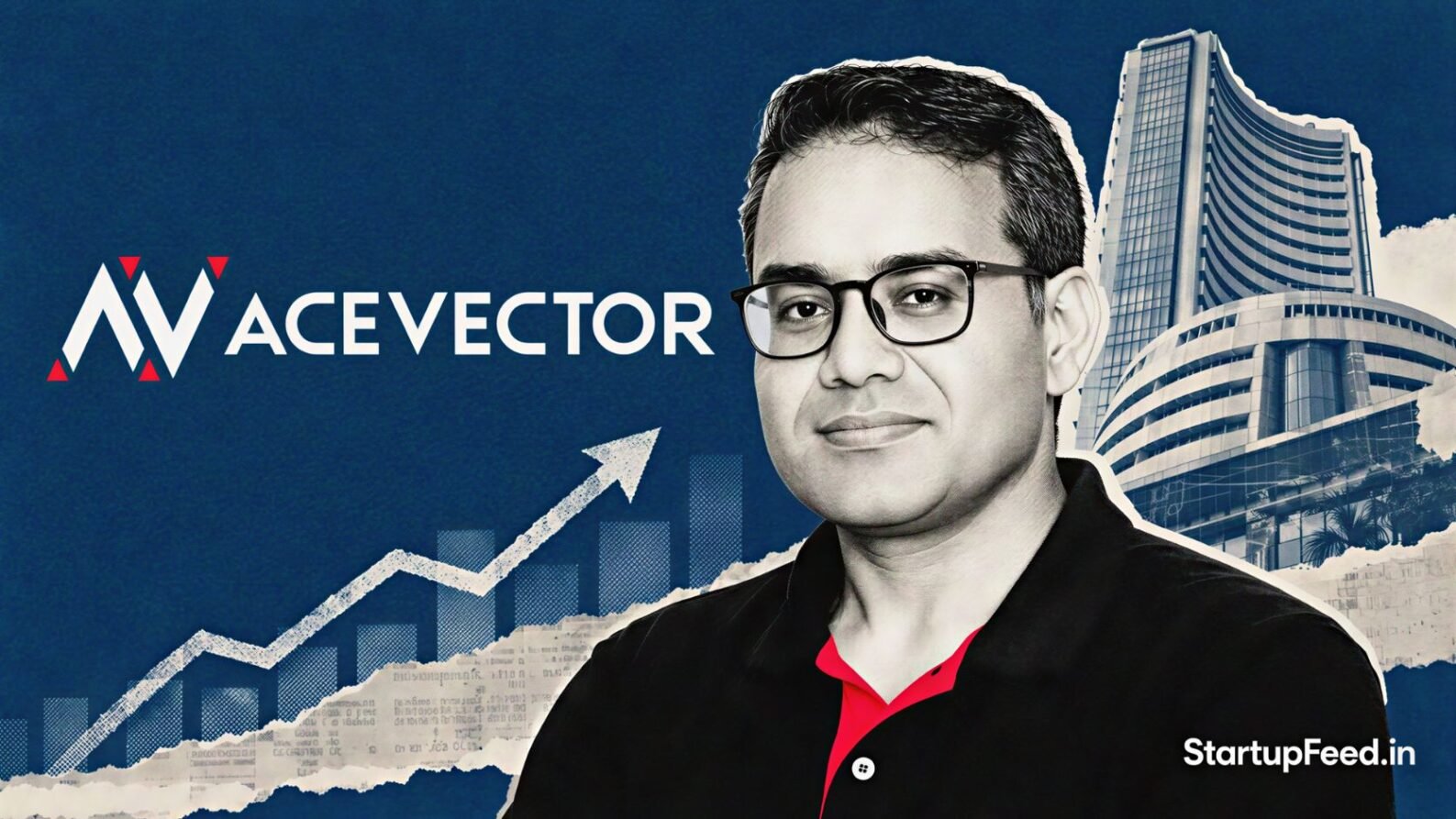 Kunal Bahl of AceVector with company logo representing acevector ipo subscription ahead of October listing