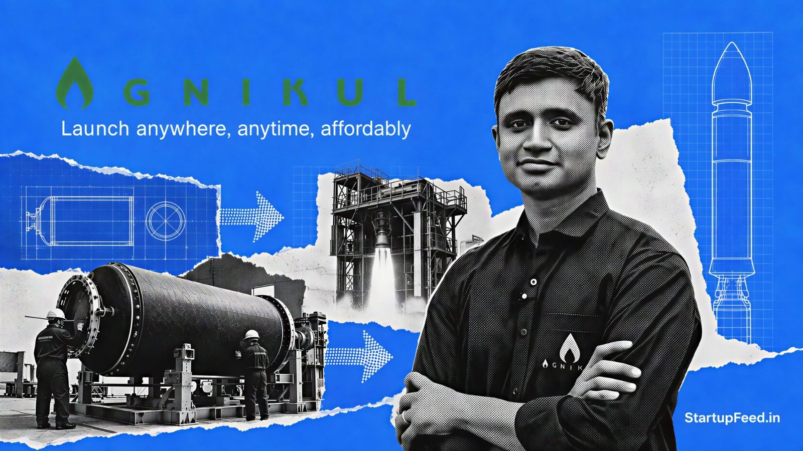Srinath Ravichandran with Agnikul Cosmos reusable rockets testing visuals for STIF and PROOF in Chennai